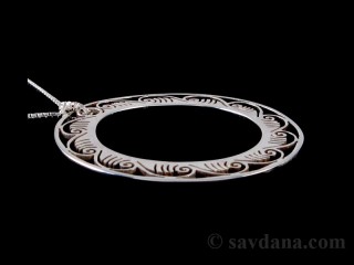 PA367 Pendentif Tibétain Argent Massif