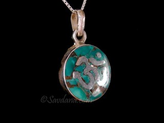 PA564 Pendentif Argent Massif Om