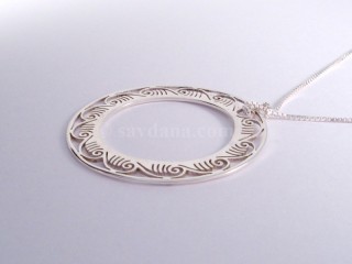 PA367 Pendentif Tibétain Argent Massif