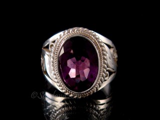 BA431 Bague Argent Massif Améthyste