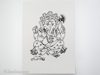 AF72 Affiche du Népal Ganesh