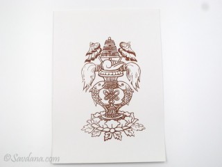 AF78 Affiche du Népal Signes Auspicieux