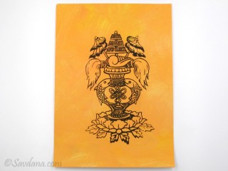 AF81 Affiche du Népal Signes Auspicieux