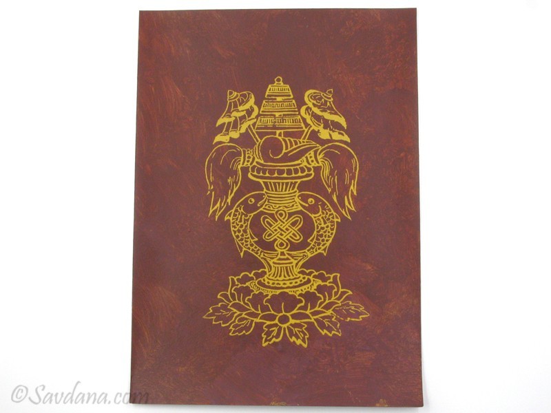 AF82 Affiche du Népal Signes Auspicieux