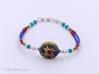 BrD292 Bracelet Tibétain 21 cm