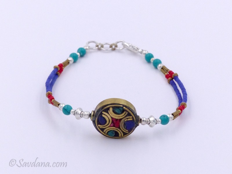 BrD292 Bracelet Tibétain 21 cm