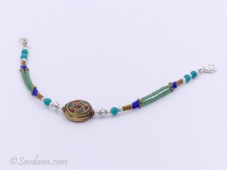 BrD296 Bracelet Tibétain 21 cm