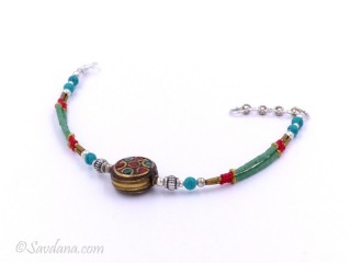 BrD298 Bracelet Tibétain 21 cm