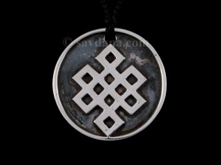 PA386 Pendentif Argent Massif Noeud sans Fin
