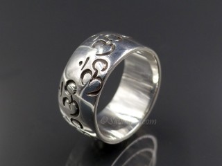 BA350 Bague Argent Massif Om