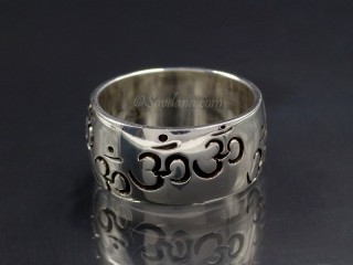 BA350 Bague Argent Massif Om