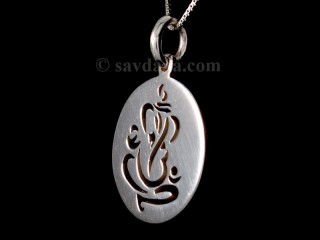 PA388 Pendentif Argent Massif Ganesh