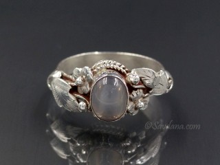 BA315 Bague Argent Massif Quartz. Taille 55
