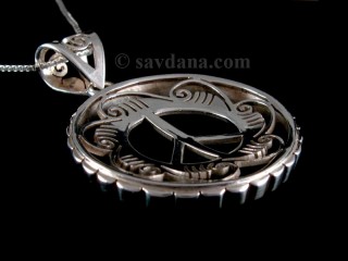 PA390 Pendentif Argent Massif Symbole de la Paix