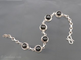 BrA99 Bracelet Argent Massif Onyx