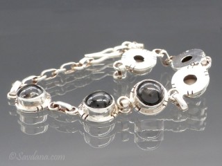 BrA99 Bracelet Argent Massif Onyx