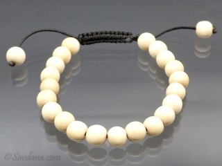 BrMala391 Bracelet Mala de Prières Tibétain Bois. 22 cm