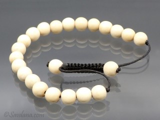 BrMala391 Bracelet Mala de Prières Tibétain Bois. 22 cm