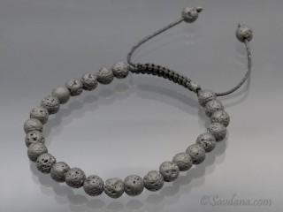 BrMala396 Bracelet Mala Pierre de Lave. 19 cm