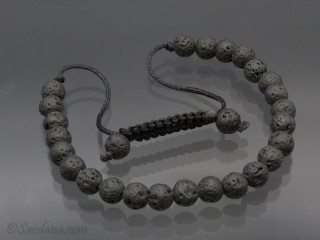 BrMala396 Bracelet Mala Pierre de Lave. 19 cm