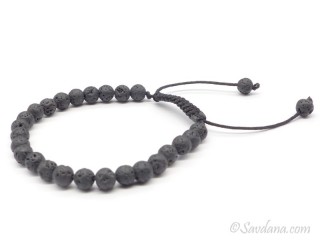 BrMala396 Bracelet Mala Pierre de Lave. 19 cm