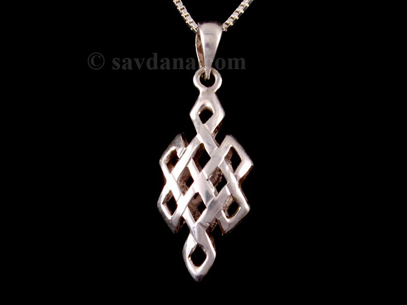 PA402 Pendentif Argent Massif Noeud sans Fin