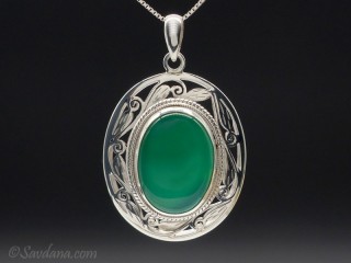 PA250 Pendentif Argent Massif Onyx
