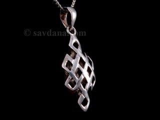 PA402 Pendentif Argent Massif Noeud sans Fin