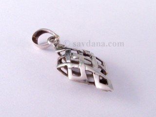 PA402 Pendentif Argent Massif Noeud sans Fin