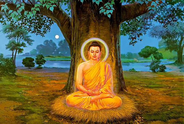 Bouddha sous L'arbre de Bodhi